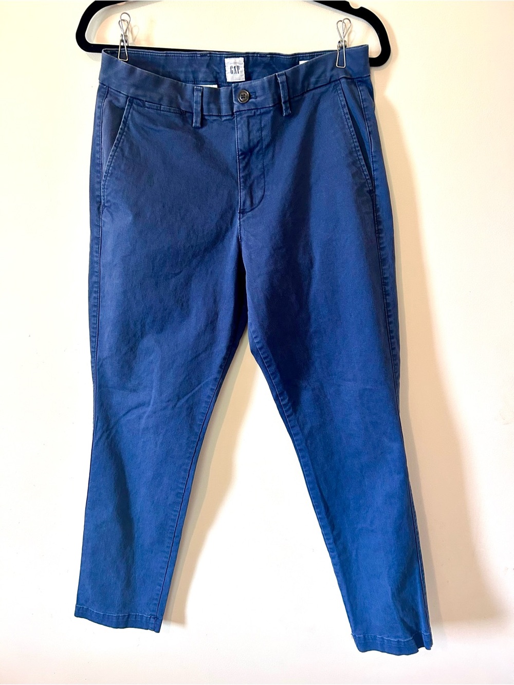 Gap Essential Khaki Straight Taper Pants Blue Men's Size 30x30 Stretch